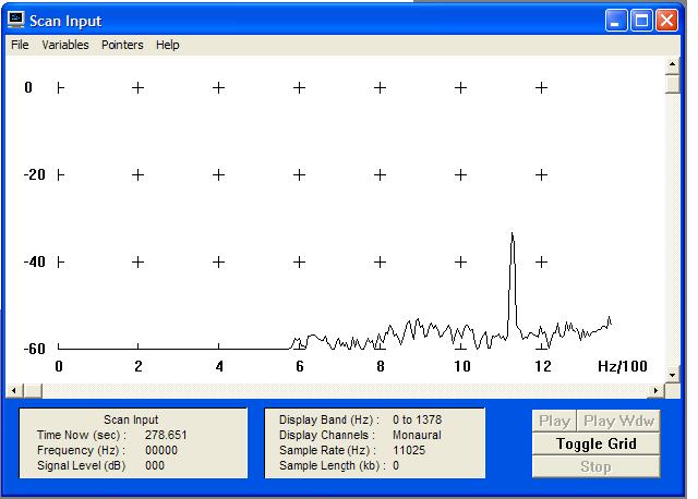 -130 dBm signal 10.1 MHz with AGC on